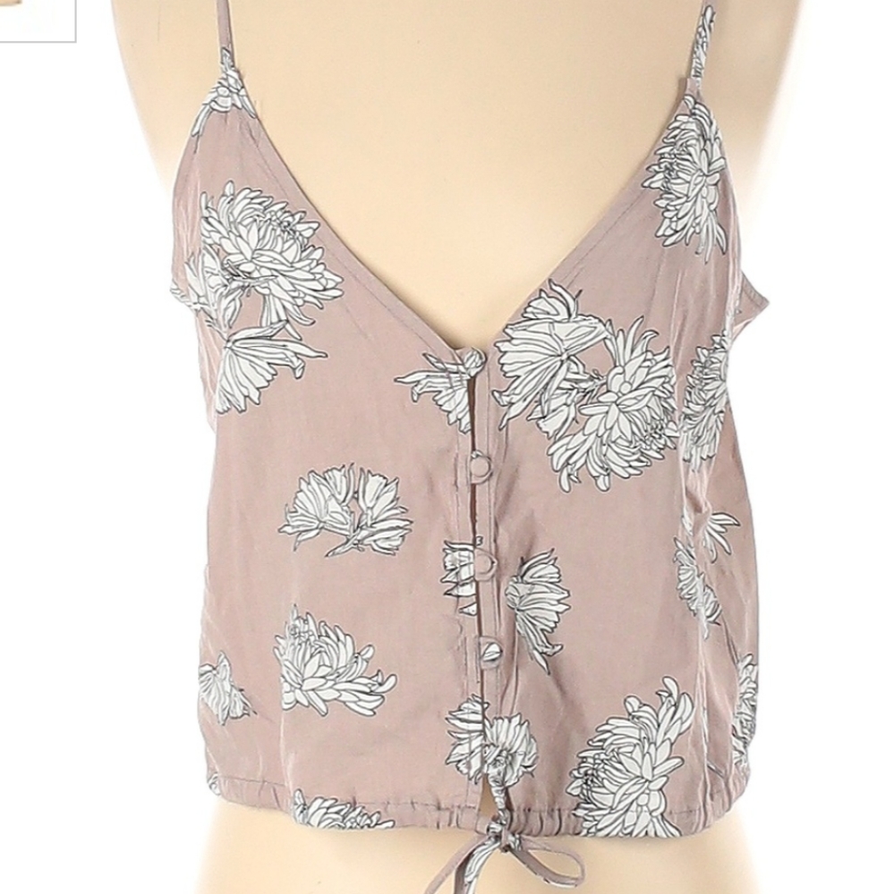 Tobi Mauve Floral Crop Top